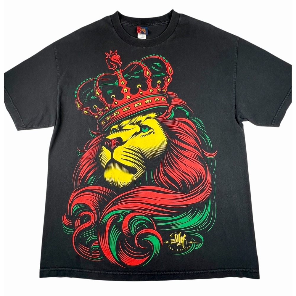 Ogabel Rasta Lion King T-Shirt Size XL Cotton Vintage Rare!